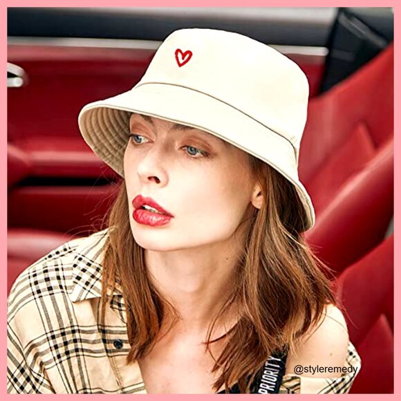 Cotton Bucket Hat with Embroidery, Foldable, SPF 15 Sun Protection main image 5